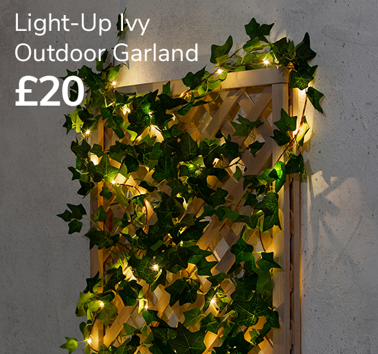 Light-Up Ivy Outdoor Garland